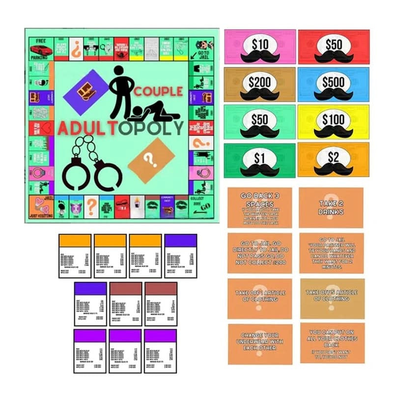 Adult version of Monopoly game