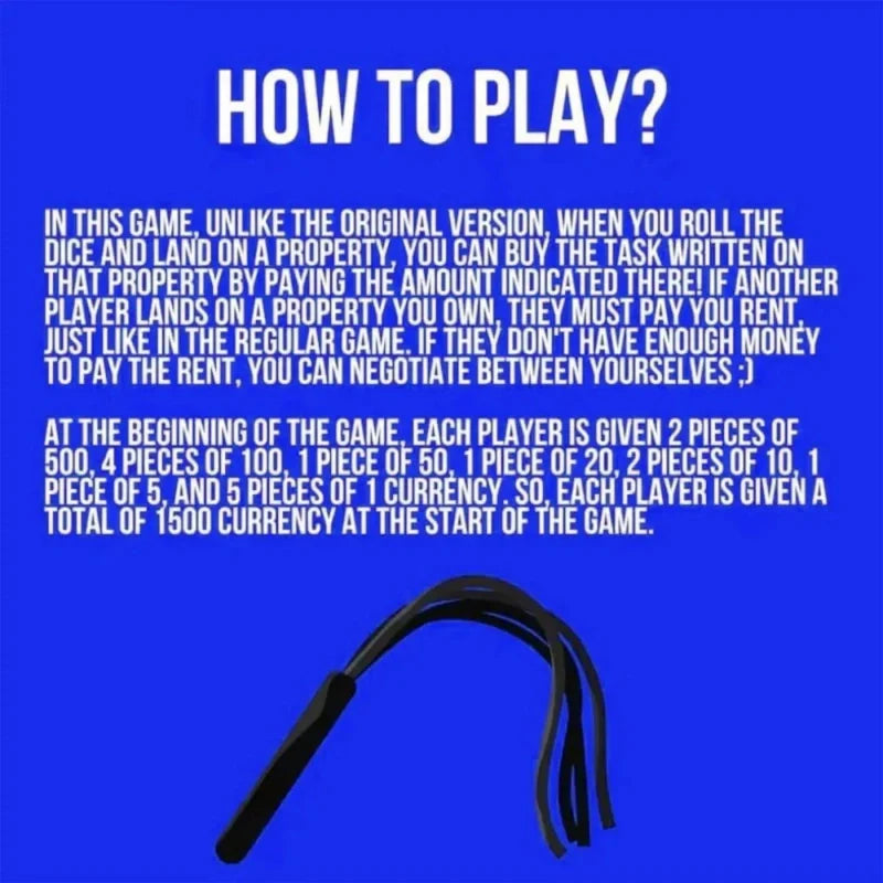 Adult version of Monopoly game